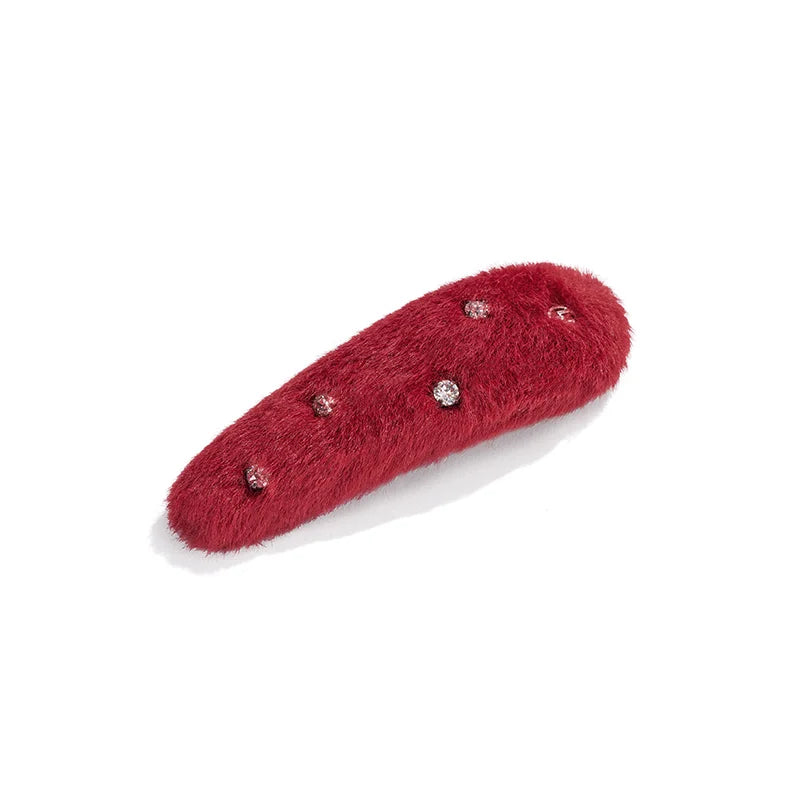 Felicia Crimson Radiance Snap Clip Hair Accessory - Shimmering Red Hair Clips for Women & Girls - Perfect for Parties, Weddings & Everyday Styling