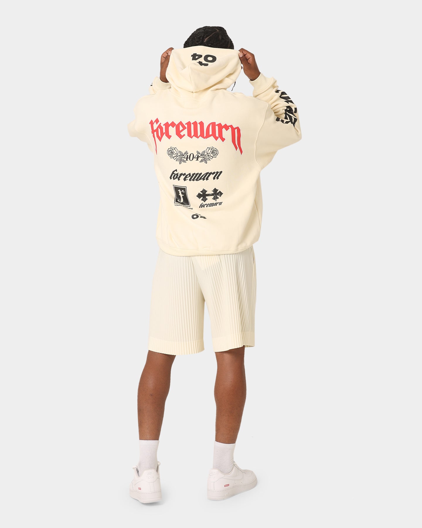 404 Forewarn Hoodie Off White - Stylish Oversized Sweatshirt for Men & Women | Perfect for Streetwear, Casual Outfits & Loungewear