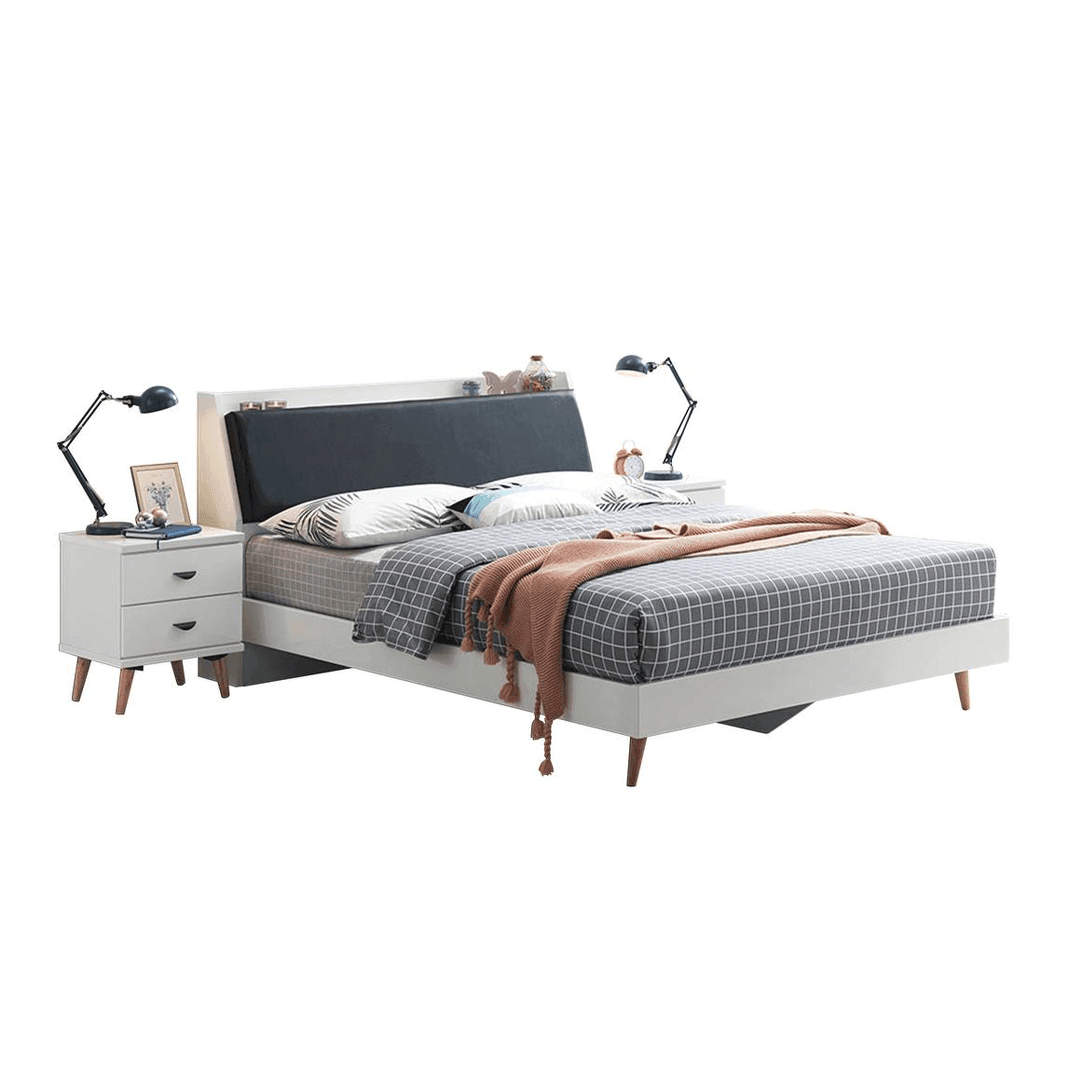 Jorna Solid Wood Bed Frame with Underbed Storage - Queen Size, Platform Bed with Hidden Drawers for Bedroom Organization & Space Saving
