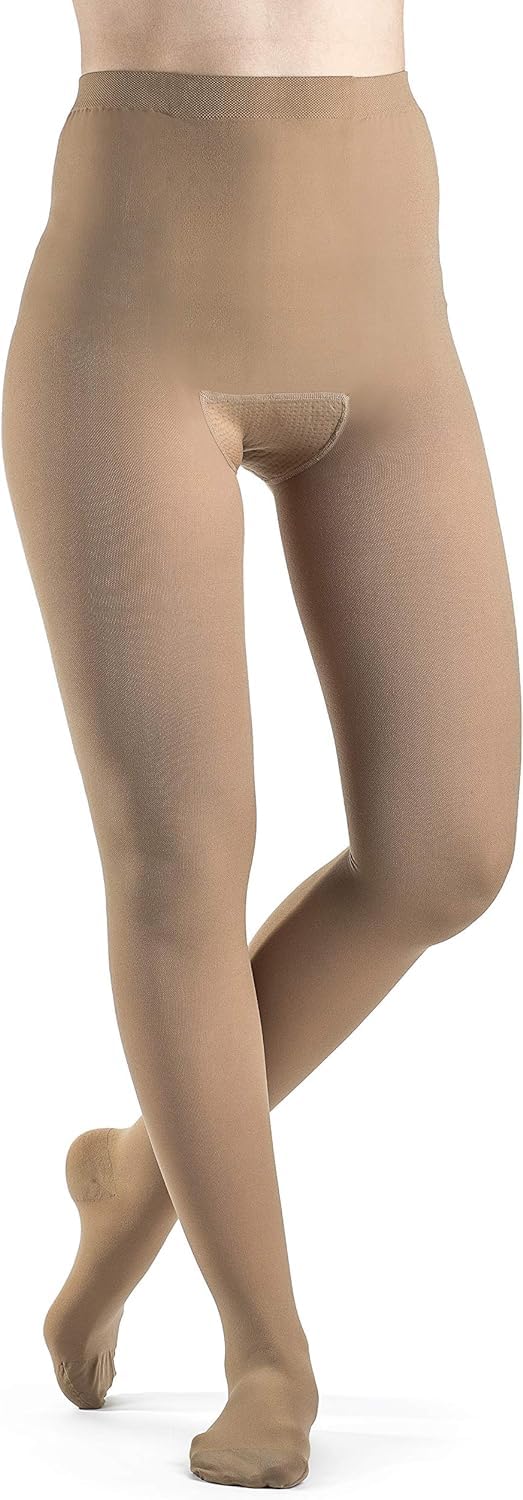 SIGVARIS Women's Essential Opaque 860 Closed Toe Plus Pantyhose 20-30mmHg - Compression Stockings for Varicose Veins, Swelling & Travel Comfort