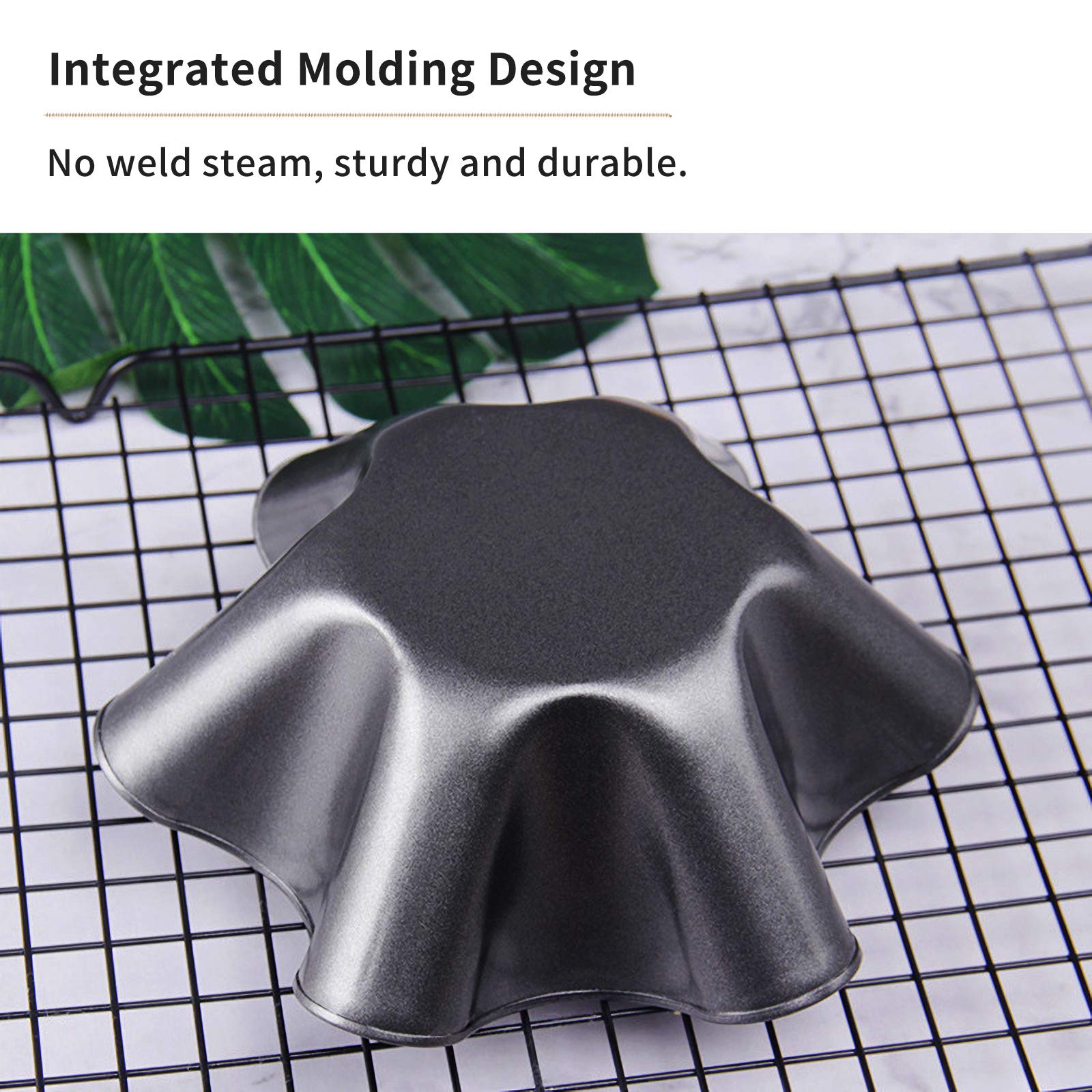 Kafear 4-Pack Nonstick Carbon Steel Taco Salad Bowl Maker Molds - Tortilla Shell Baking Pans for Tostadas & Taco Shells (Black) | Perfect for Mexican Cooking, Party Snacks & Family Dinners