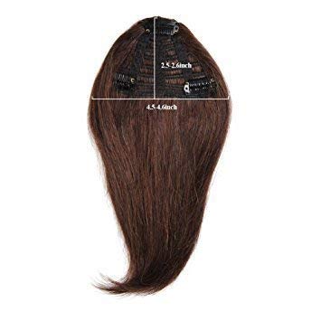 Paradise® Clip-In Synthetic Bang Hair Extensions - Uncut Front Fringe for Women & Girls (Dark Brown) | Perfect for Cosplay, Daily Styling & Volume Boost