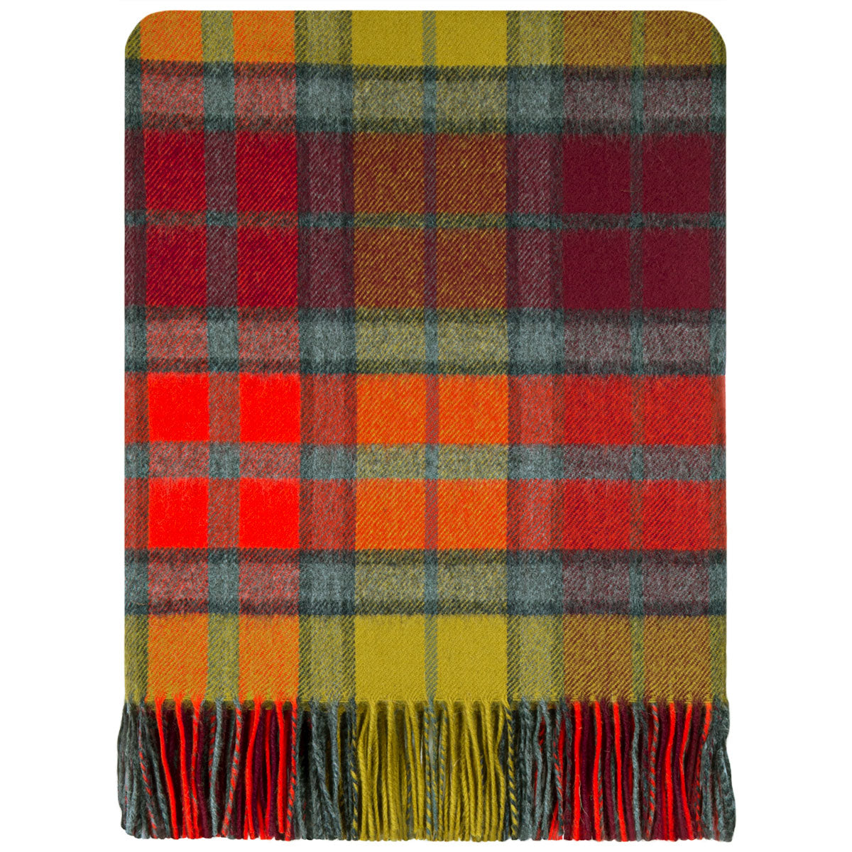 Premium Buchanan Berry Tartan Lambswool Blanket - Soft Scottish Wool Throw for Cozy Home, Bed, Sofa & Winter Warmth - Perfect for Gifts, Cabin Decor & Cold Weather Comfort