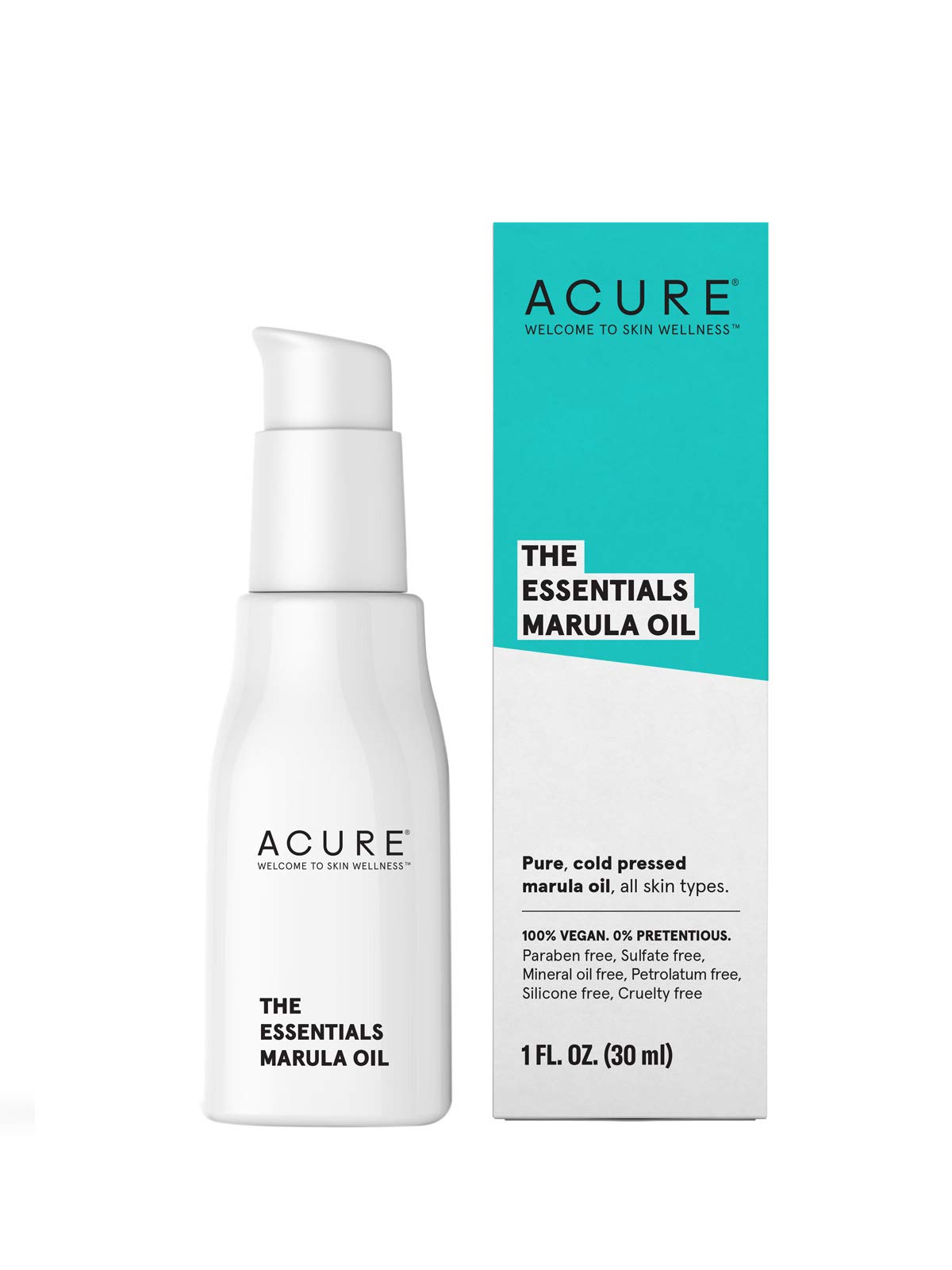 Acure The Essentials 100% Pure Marula Oil for Dry Skin & Hair – 1 Fl Oz | Hydrating & Nourishing Treatment for Face, Scalp & Body | Vegan & Cruelty-Free