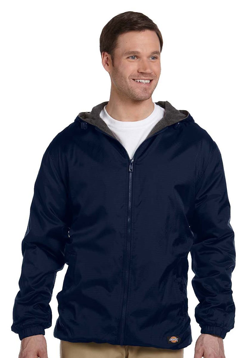 Dickies Men's Fleece-Lined Hooded Jacket - Warm Winter Coat for Outdoor Work & Casual Wear