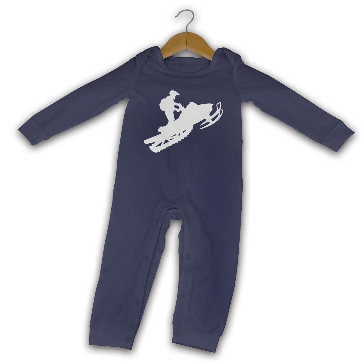 Snowmobile Baby Boy Long Sleeve Bodysuit - Soft Cotton Infant Onesie in Blue - Perfect for Winter Outings & Family Adventures