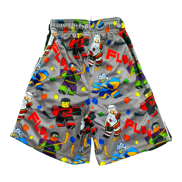 Boys' Block Hockey Shorts - Breathable & Durable Sports Shorts for Hockey, Soccer & Outdoor Activities - Perfect for Games, Practice & Casual Wear