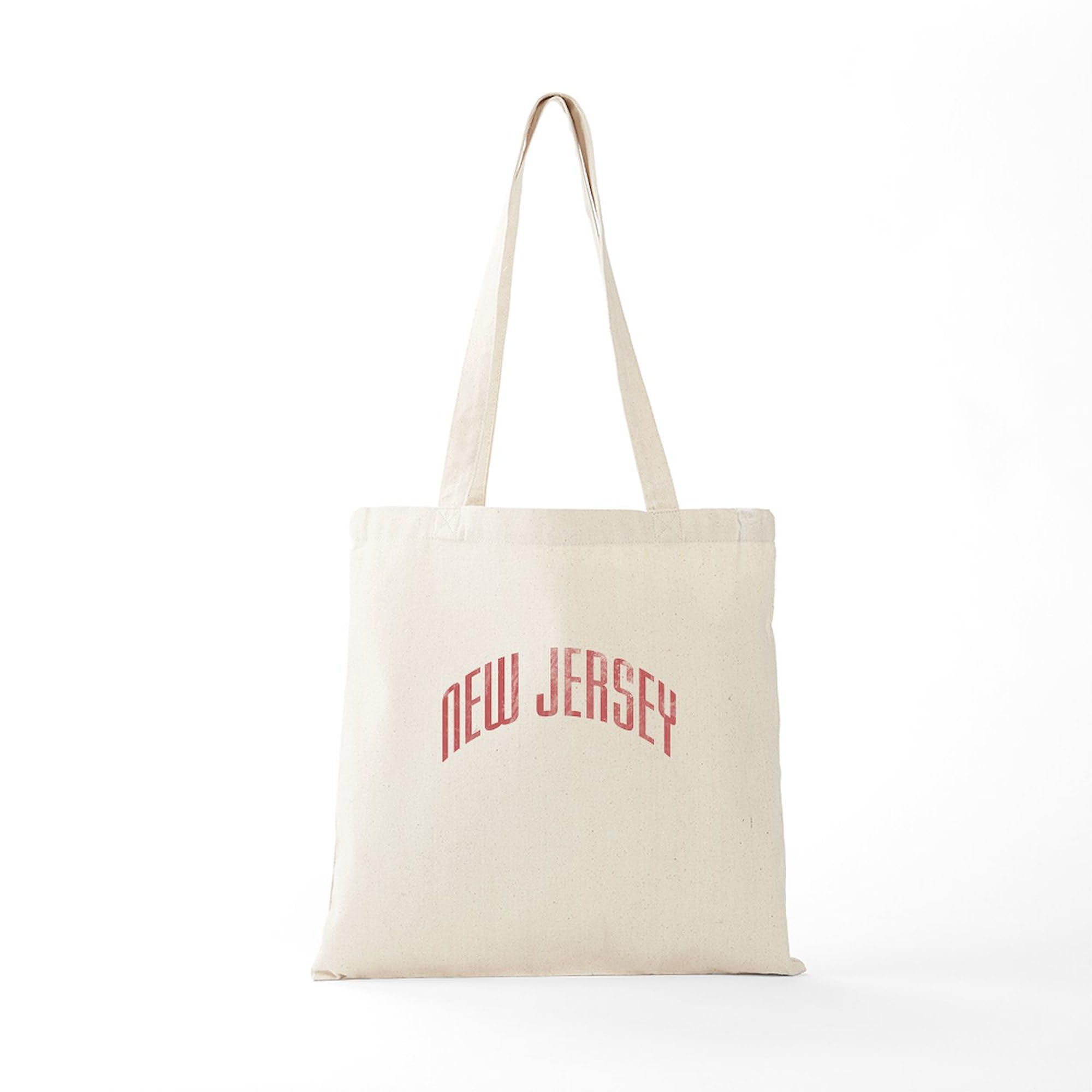 New Jersey Grunge Tote Bag - Natural Canvas Reusable Shopping Bag for Groceries, Beach & Daily Use | Eco-Friendly & Durable