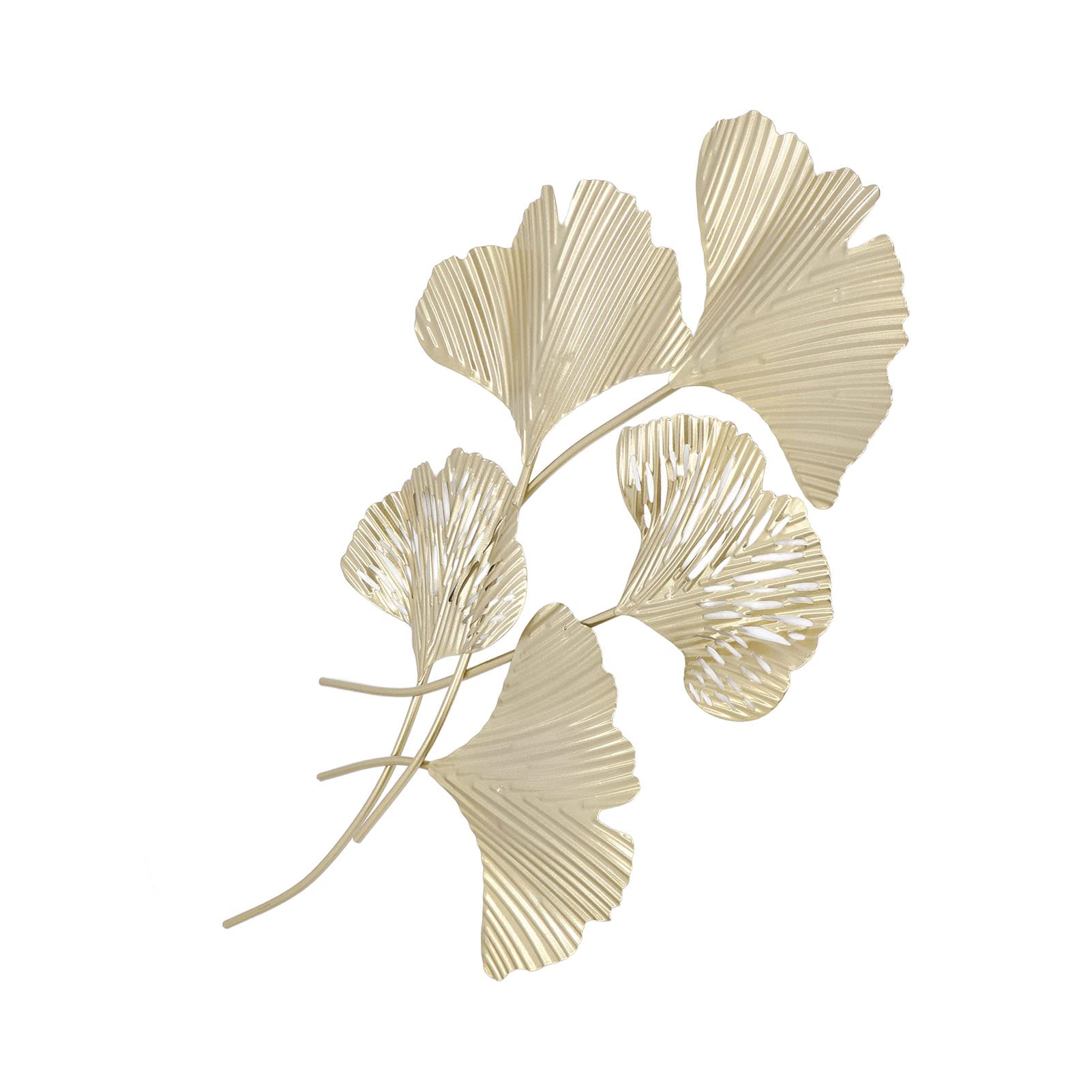 Golden Ginkgo Leaves Metal Wall Art - 23.6