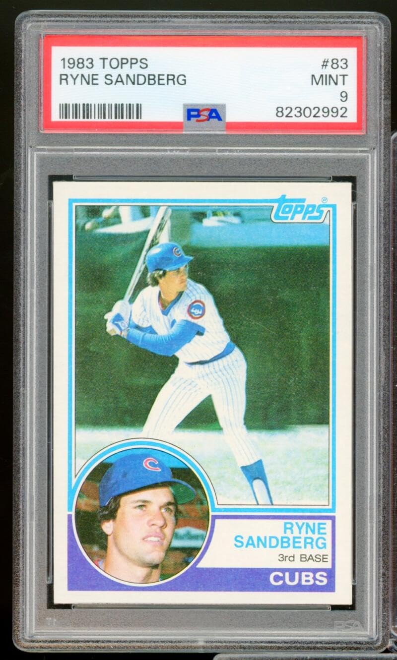 1983 Topps #83 Ryne Sandberg Rookie Card PSA 9 (OC) - Perfect for Baseball Memorabilia Collectors & Chicago Cubs Fans