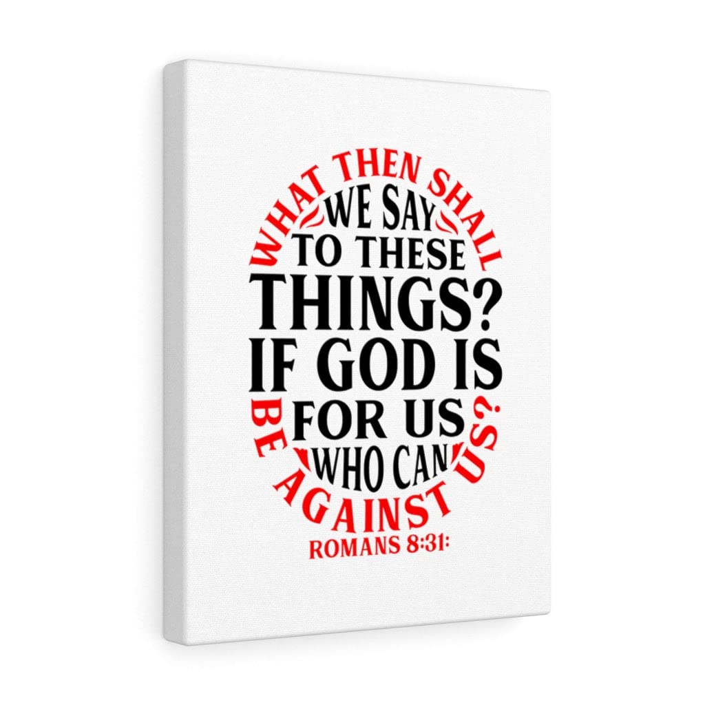 Christian Wall Art - God is for Us Romans 8:31 Bible Verse Print - Ready to Hang Scripture Decor for Home, Church & Office - Inspirational Gift for Faith & Love