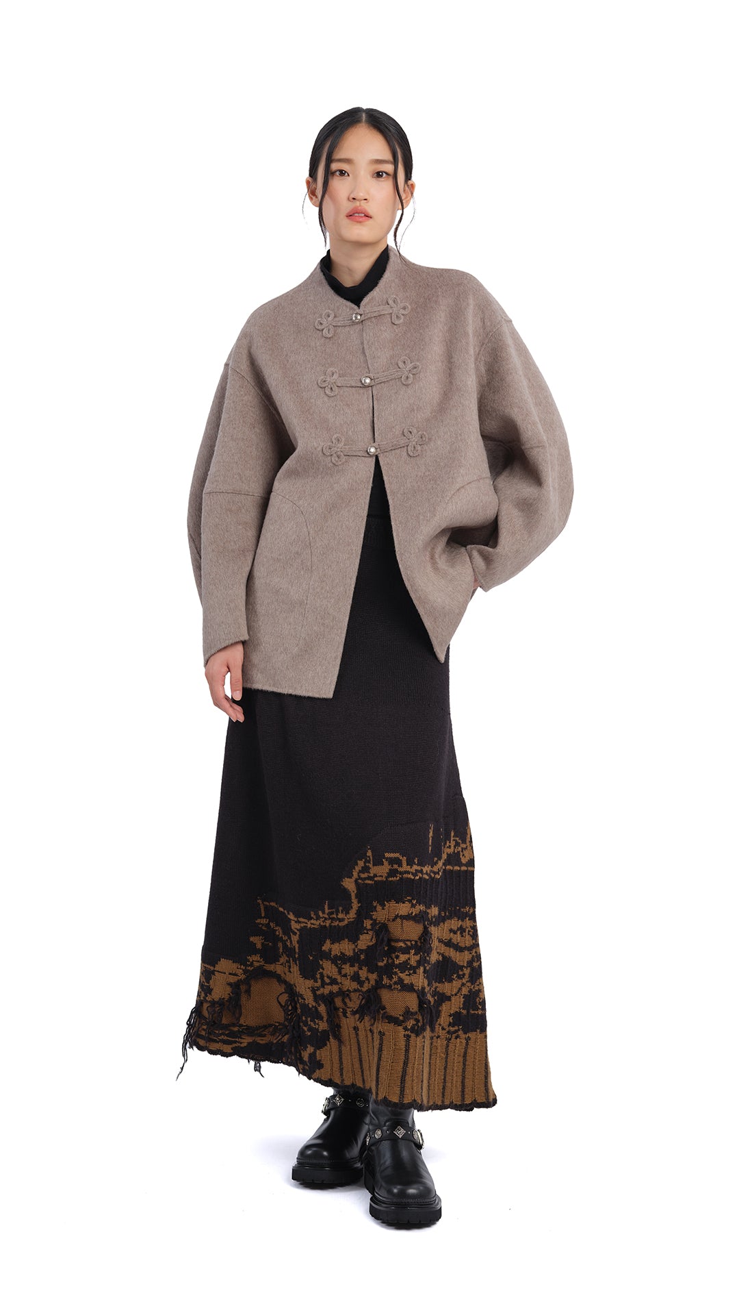 Queen Sisi Knitted Skirt for Women - Soft Stretch High Waist A-Line Midi Skirt | Perfect for Fall Winter, Office Wear, Date Night & Casual Outfits