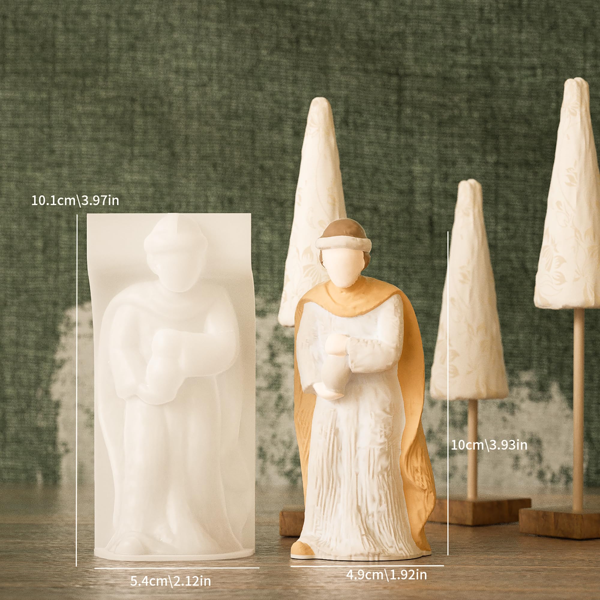 Nativity Scene Silicone Molds Set - Jesus, Mary, Angel & Stable Figures for Resin Casting, Candle Making - DIY Christmas Home Decor & Holiday Crafts - Perfect for Holiday Gifts, Table Centerpieces & Festive Decorations