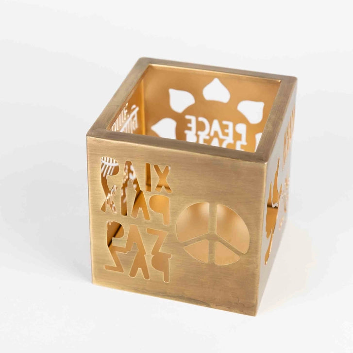 Paz World Peace Candle Holder - Elegant Home Decor for Meditation & Relaxation - Perfect for Yoga Rooms, Spa Centers & Peaceful Home Ambiance