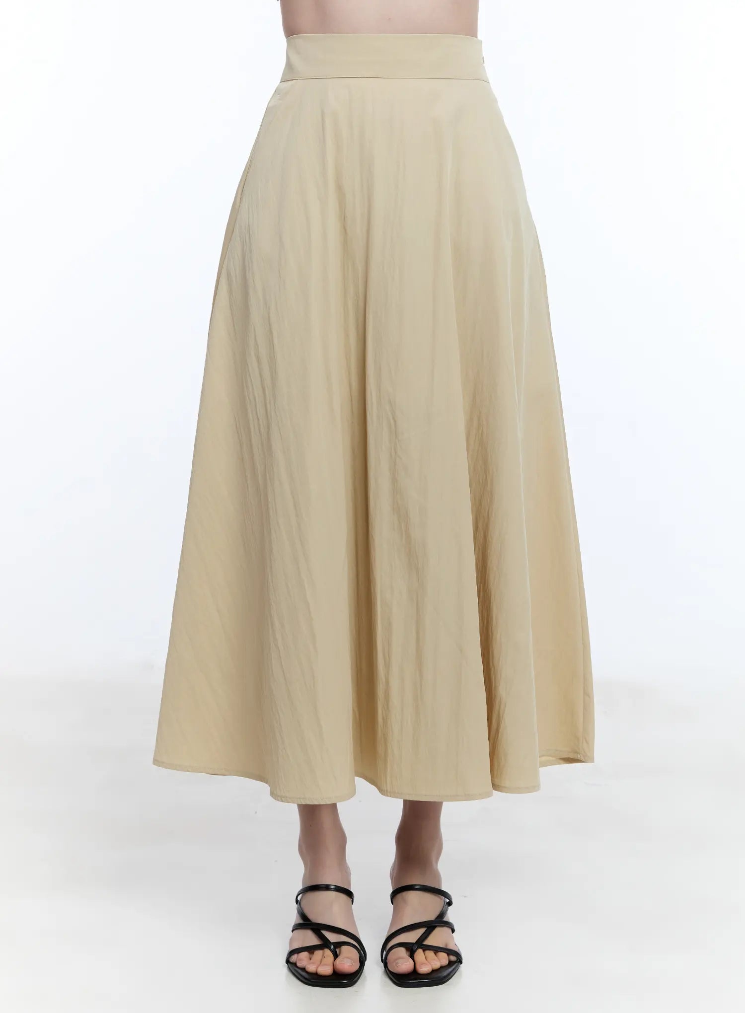 Flared Flowy Midi Skirt for Women - Elegant A-Line Summer Skirt with Side Slits | Perfect for Beach, Vacation & Boho Style Outfits