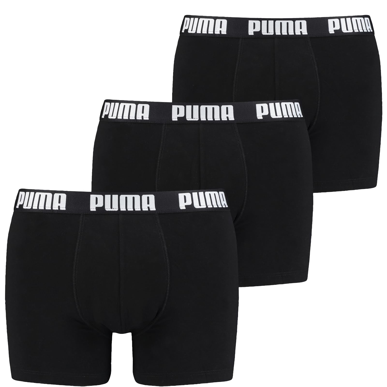 PUMA Men's Comfortable Cotton Boxer Briefs (3-Pack) - Soft Breathable Underwear for Everyday Wear, Workout & Lounge