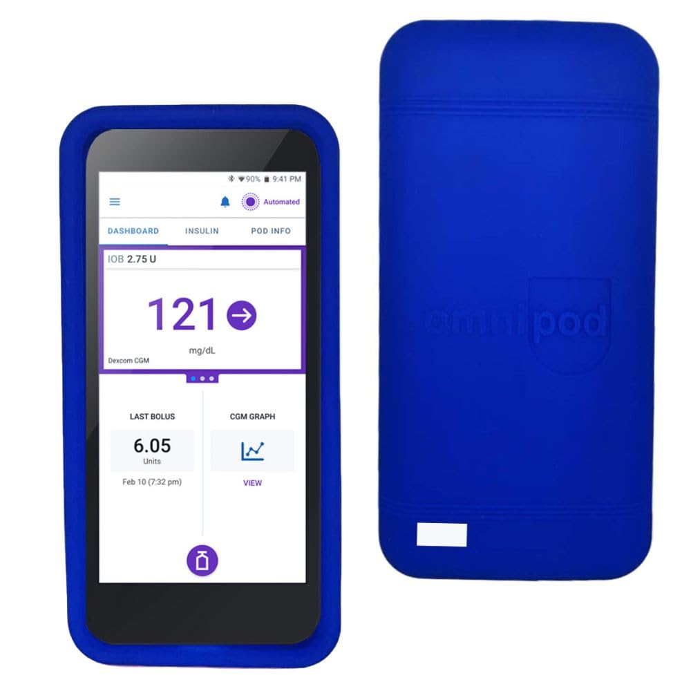 Omnipod 5 Gel Skin Case & PDM Protective Cover - Blue Diabetes Care Accessory for Omnipod 5 Insulin Pump | Durable Protection for Daily Use, Travel & Active Lifestyle