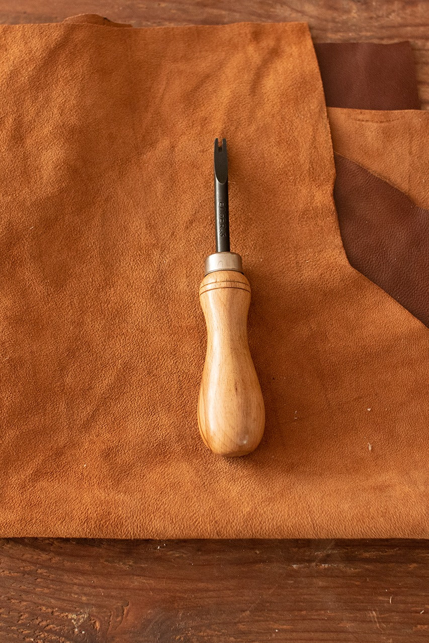 2mm Edge Beveler Tool - Size 3 for Leather Crafting, Woodworking & DIY Projects - Perfect for Smoothing Edges on Belts, Wallets & Furniture
