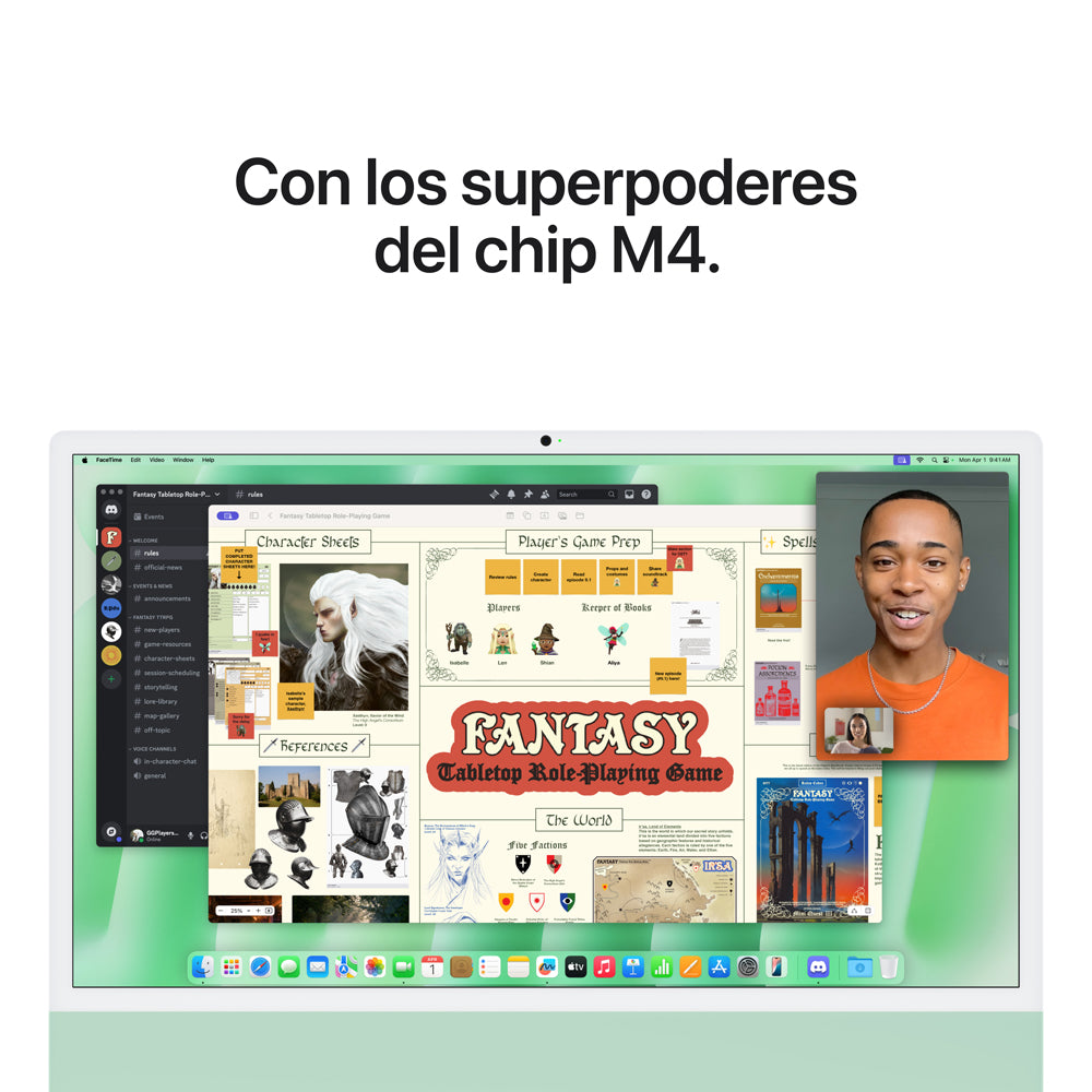 24-inch iMac with 4.5K Retina Display - Apple M4 Chip (8-Core CPU & 8-Core GPU), 256GB SSD, Green - Perfect for Home Office, Graphic Design & Creative Work