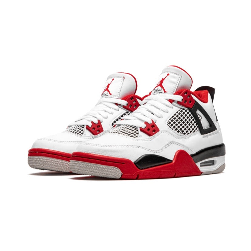 Air Jordan 4 Retro Fire Red 2020 GS - Men's Basketball Shoes for Casual Wear & Street Style | Perfect for Sneaker Collectors & Sports Enthusiasts