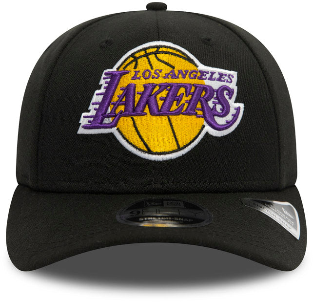 Los Angeles Lakers New Era 9Fifty Black Stretch Snapback Hat - Official NBA Adjustable Baseball Cap for Men & Women - Perfect for Games, Streetwear & Fan Collections