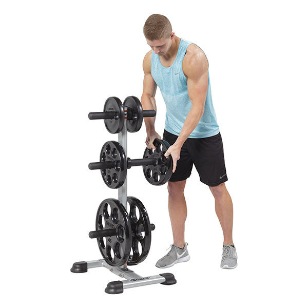 Hoist HF 5444 Olympic Plate Tree - Heavy Duty Weight Plate Storage Rack for Gym & Home Workout - Perfect for Olympic Weight Plates Organization in Fitness Centers & Home Gyms
