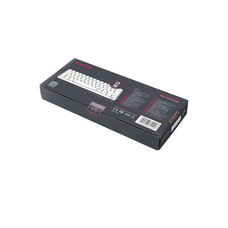 Redragon Dragonborn K630W RGB Wireless Mechanical Gaming Keyboard - Red Switch, White Backlit - Perfect for PC, Mac, Esports & Streaming