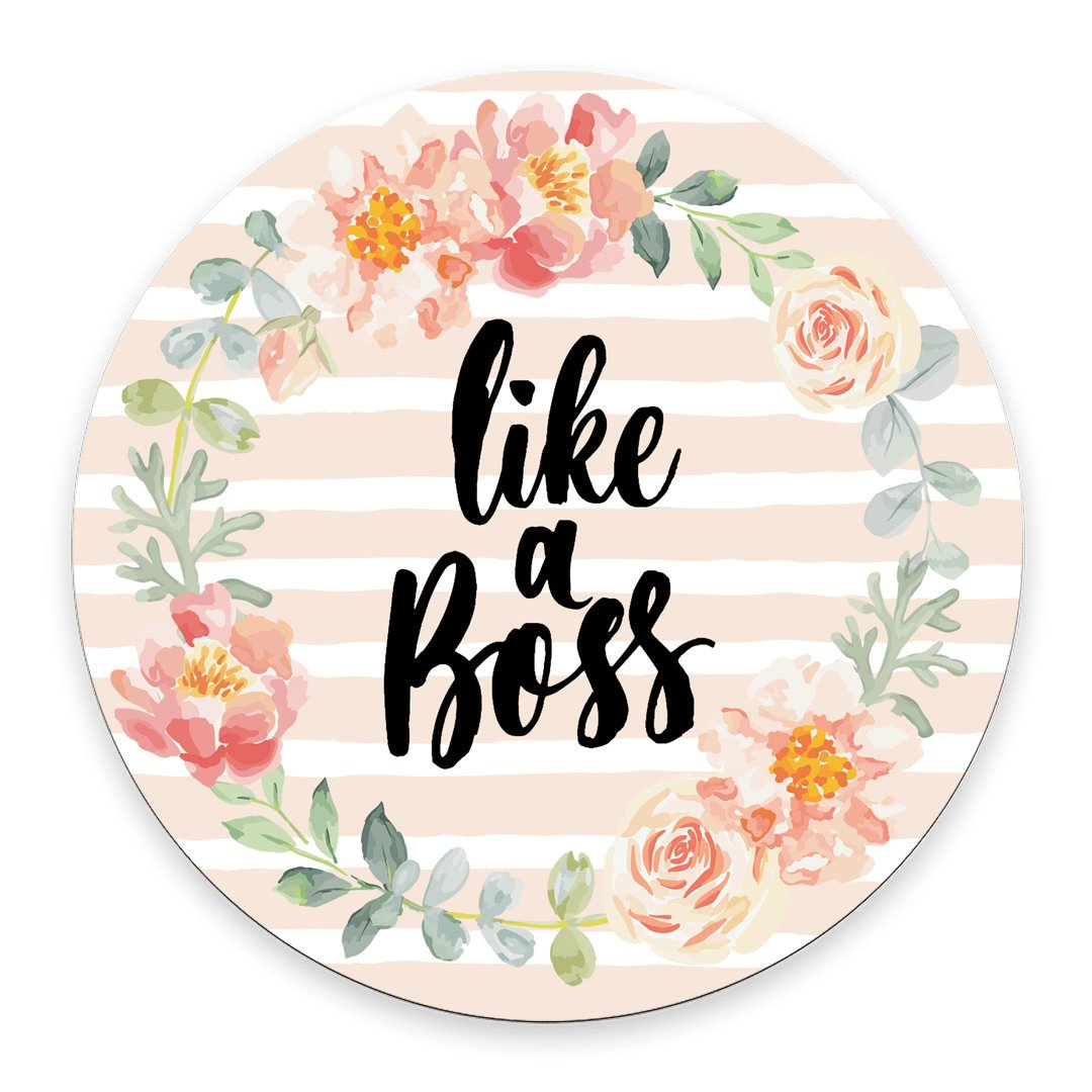 Round Gaming Mouse Pad with Funny Quotes - Non-Slip Rubber Base for PC, Laptop & Office Use - Perfect for Gamers, Work & Home Decor