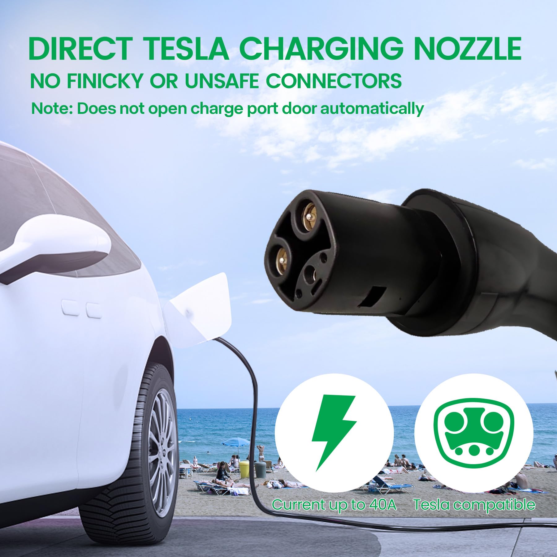 Premium Tesla Level 2 Charger - 240V 40A EV Charger with NEMA 14-50 Plug & 20ft Cable - Fast Portable Charging Station for Tesla Models S/3/X/Y - Home & Travel Use for Faster EV Charging
