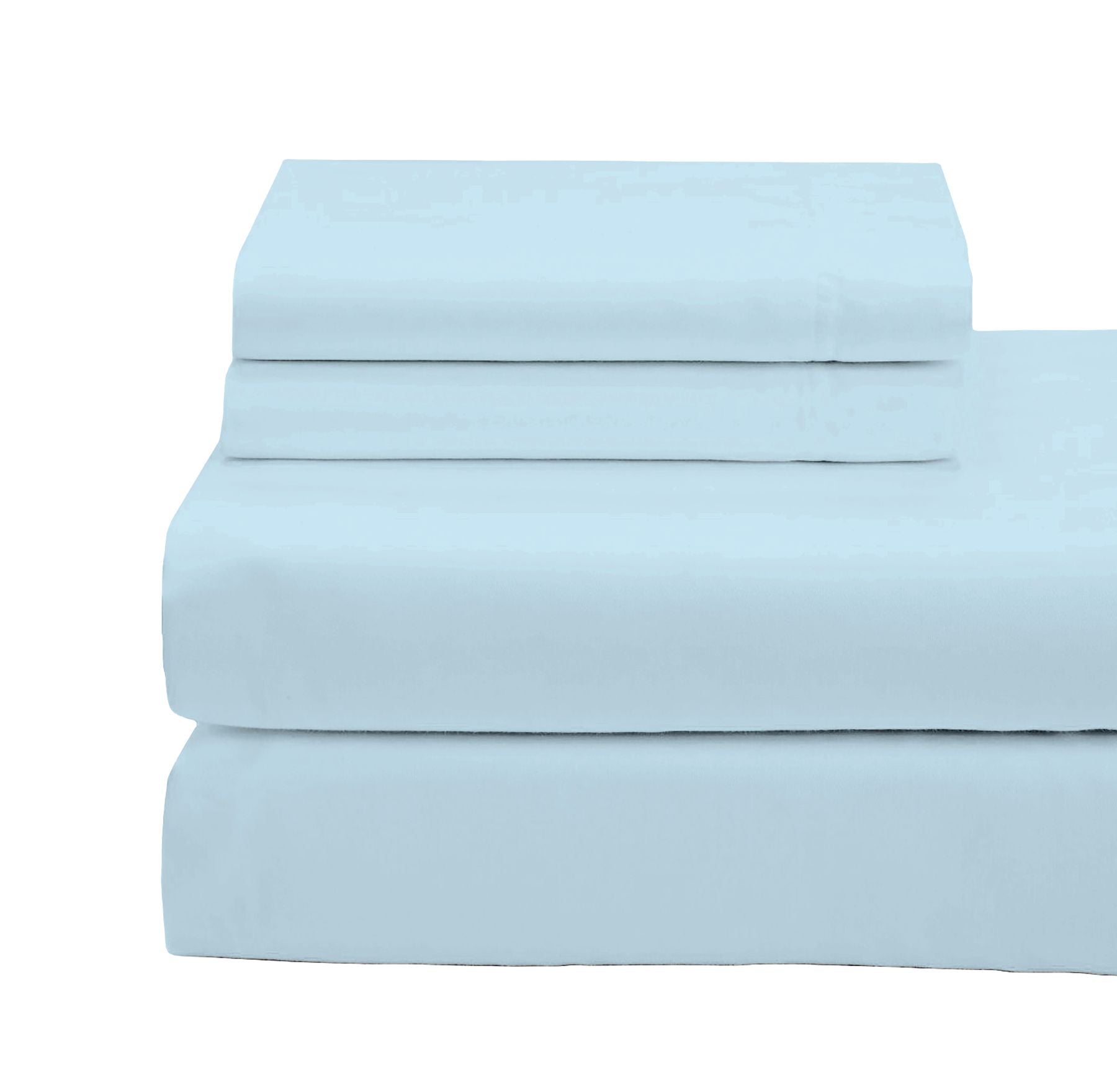 100% Organic Cotton King Sheet Set - 500 Thread Count Light Blue | Soft & Breathable Bedding for Comfortable Sleep | Perfect for Home, Hotel, and Guest Room Use