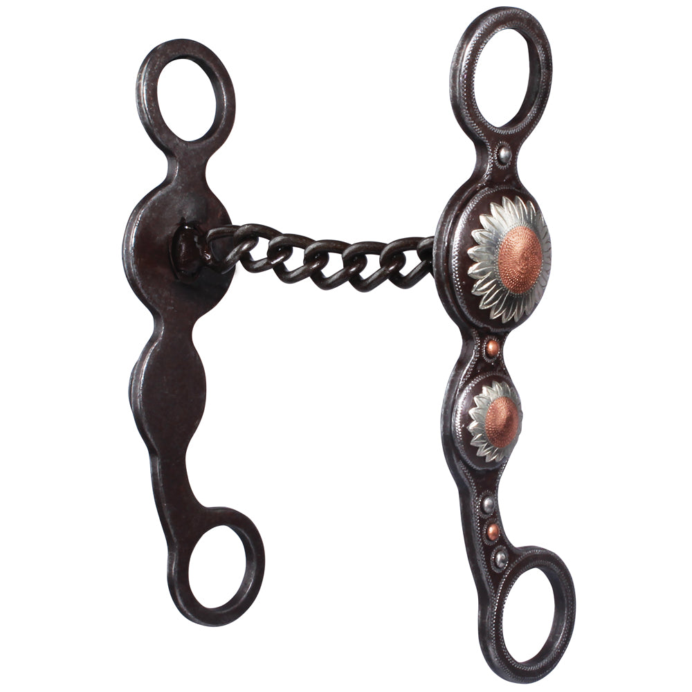 5 1/4 Inch Professional Horse Bit Chain with Sunflower Design - Durable Equestrian Training Equipment for Western & English Riding