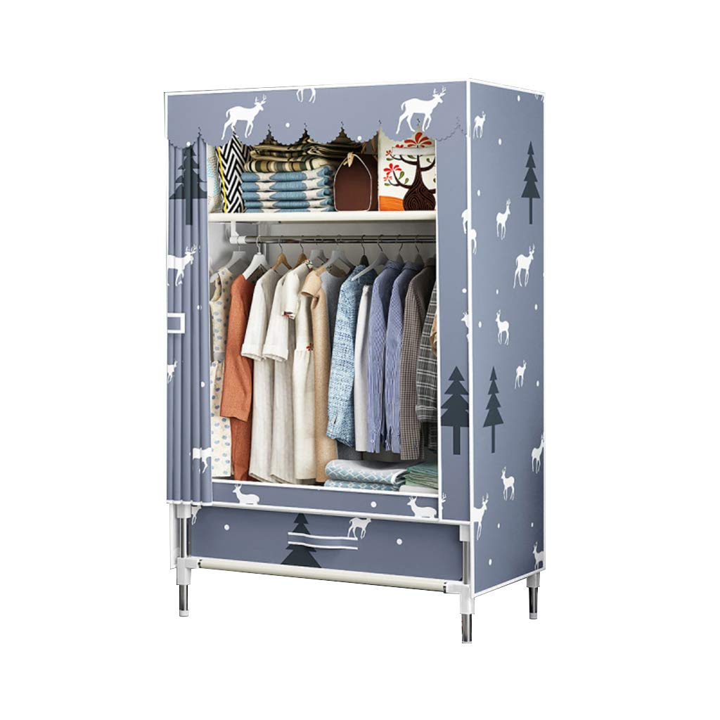 Portable Wardrobe Closet Organizer - Foldable Hanging Clothes Storage with Shelves & Rail - Perfect for Bedroom, Cloakroom & Small Space Organization