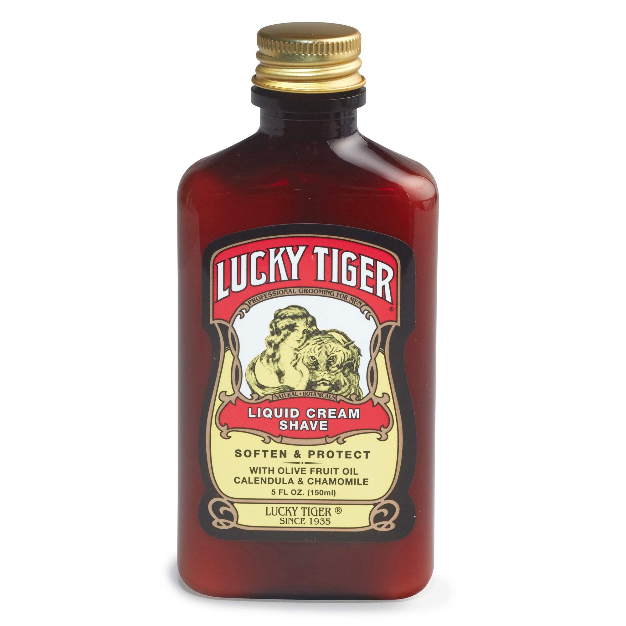 Lucky Tiger Liquid Cream Shave for Men - 6 Pack | Soothing & Moisturizing Shaving Cream for Sensitive Skin | Perfect for Daily Shaving Routine & Travel