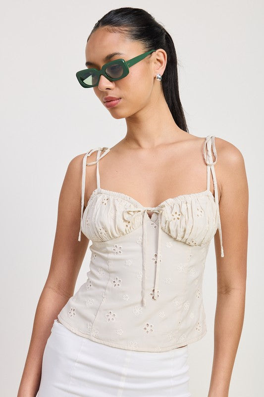 Sexy Bustier Top with Adjustable Shoulder Ties - Women's Fashion Lingerie & Clubwear for Date Night, Parties, and Boudoir Photography
