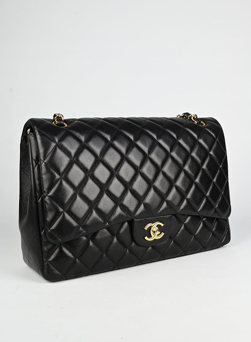 Chanel Timeless Jumbo Black Leather Handbag - Luxury Designer Tote Bag for Women, Perfect for Work, Travel & Evening Events