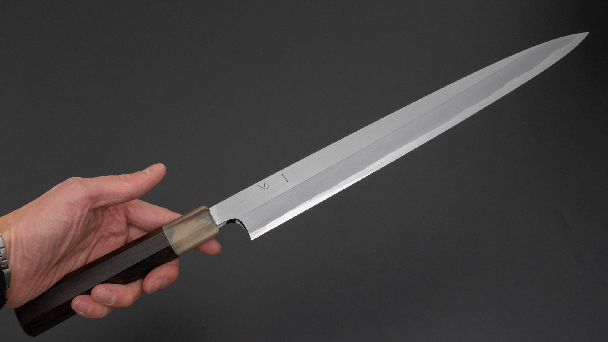 Hitohira Togashi White #1 Tachi Yanagiba 300mm Japanese Sushi Knife with Ebony Wood Handle & Saya - Premium Sashimi, Sushi & Seafood Preparation Knife for Professional Chefs & Home Cooks