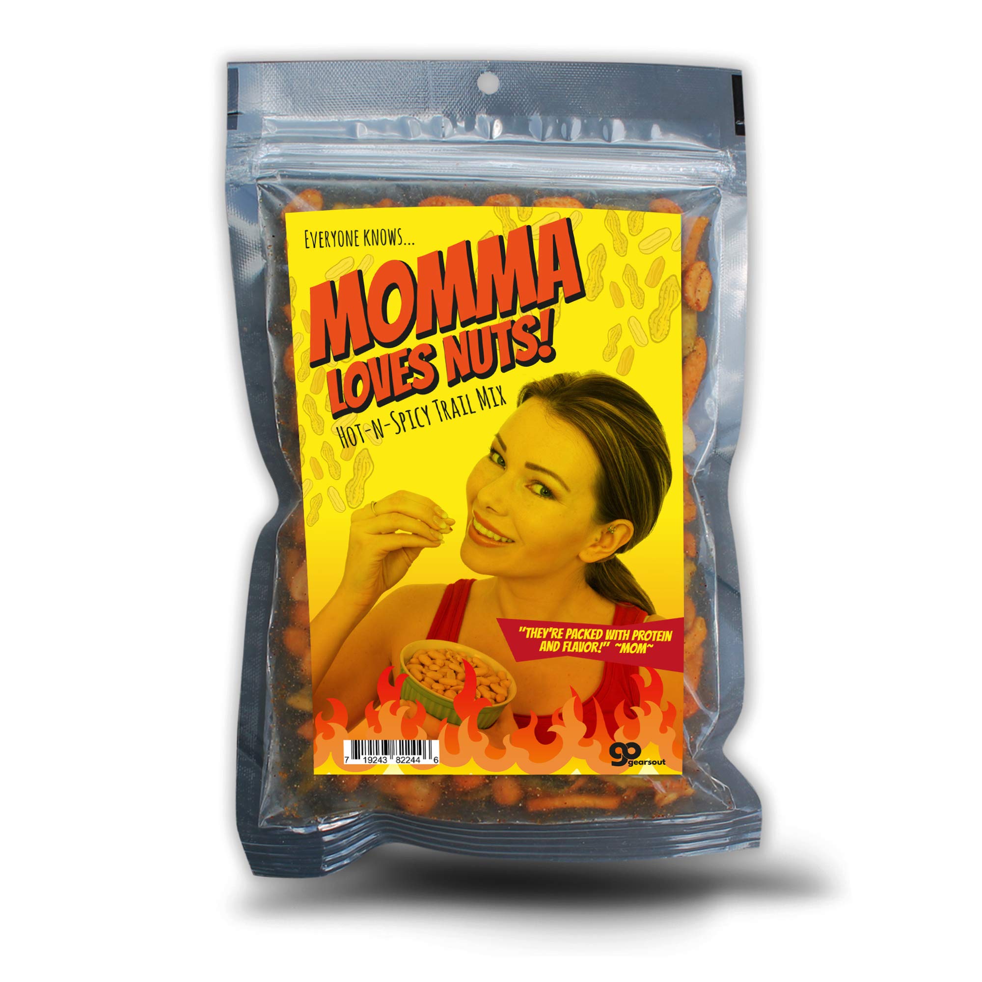 Gears Out Momma Loves Nuts Spicy Trail Mix - Premium USA-Made Spicy Snack Blend for Women - Perfect for Office Snacking, Hiking & Girls' Night Out