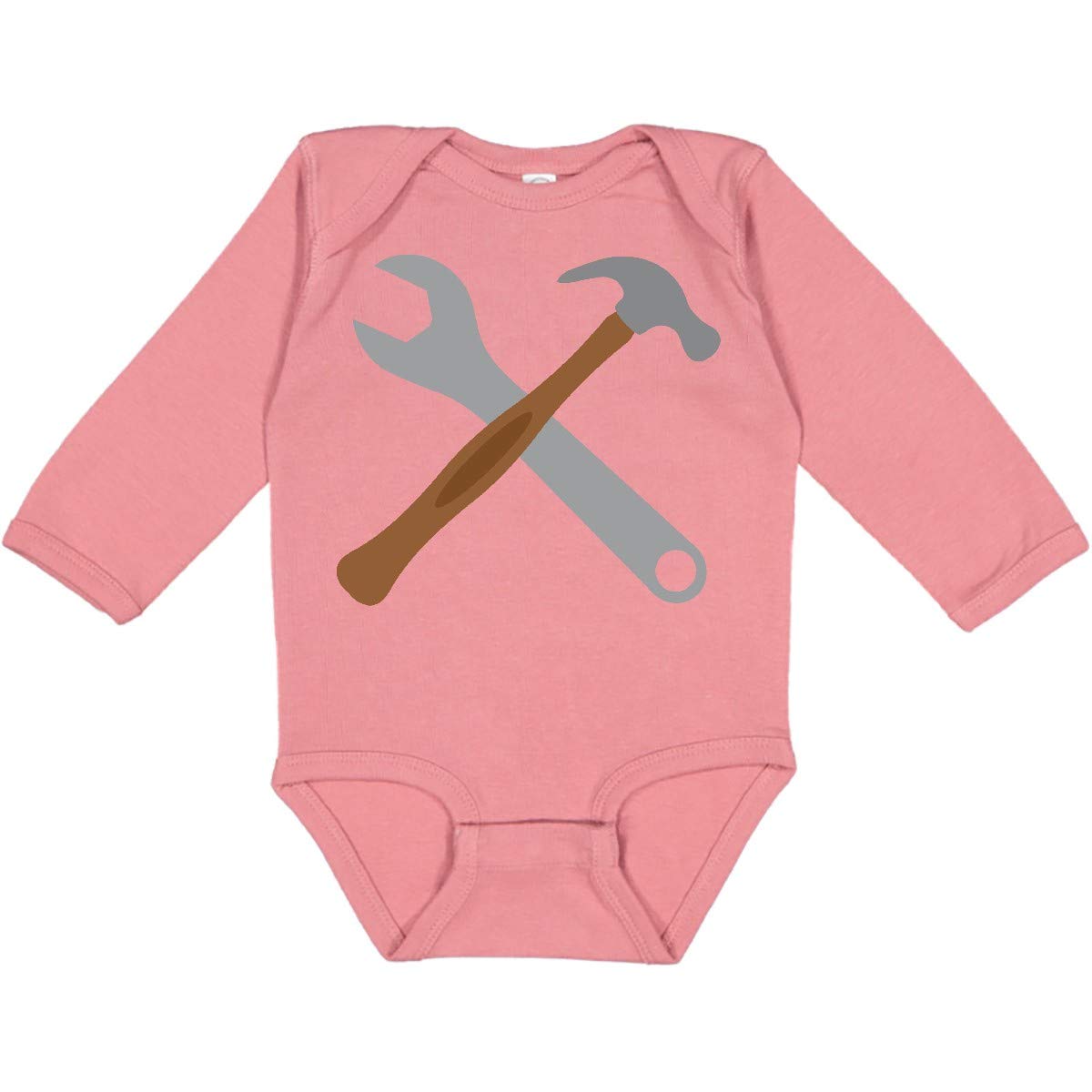 Inktastic Future Carpenter Tools Hammer Wrench Long Sleeve Baby Bodysuit - Perfect for DIY Enthusiasts, Construction Theme Parties & Funny Gift Ideas