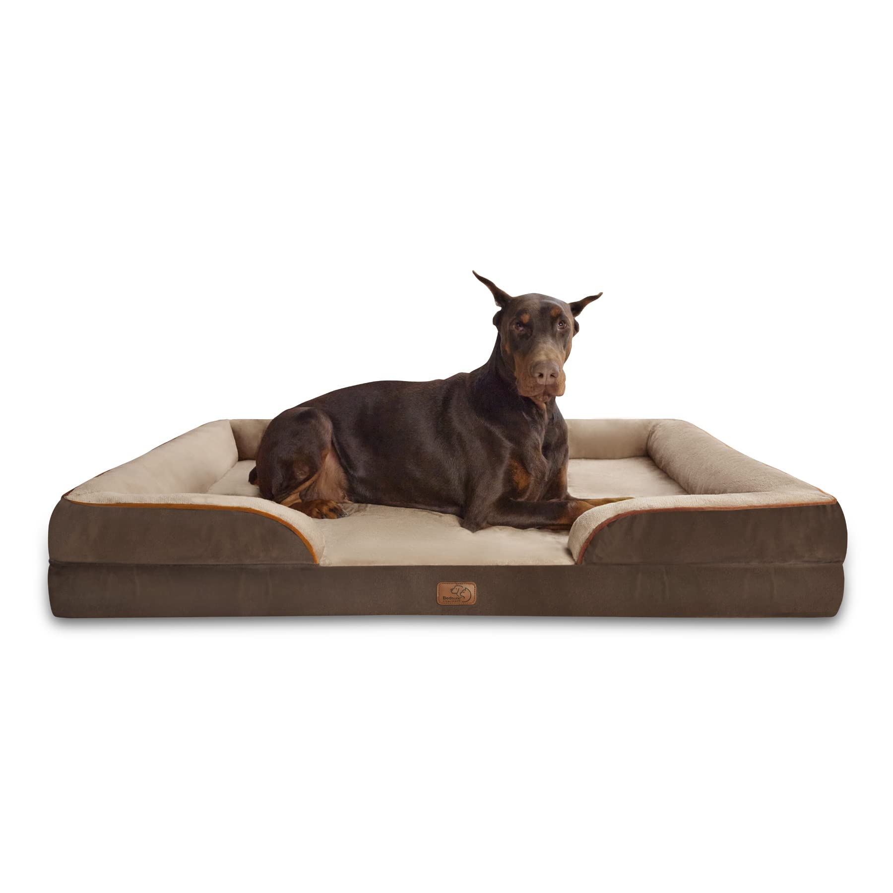 Bedsure XXL Orthopedic Dog Bed for Large Dogs - Washable Memory Foam Pet Sofa with Removable Cover, Waterproof Lining & Non-Slip Bottom - Great for Great Danes, Mastiffs & Giant Breeds - Perfect for Living Room, Bedroom & Pet-Friendly Spaces