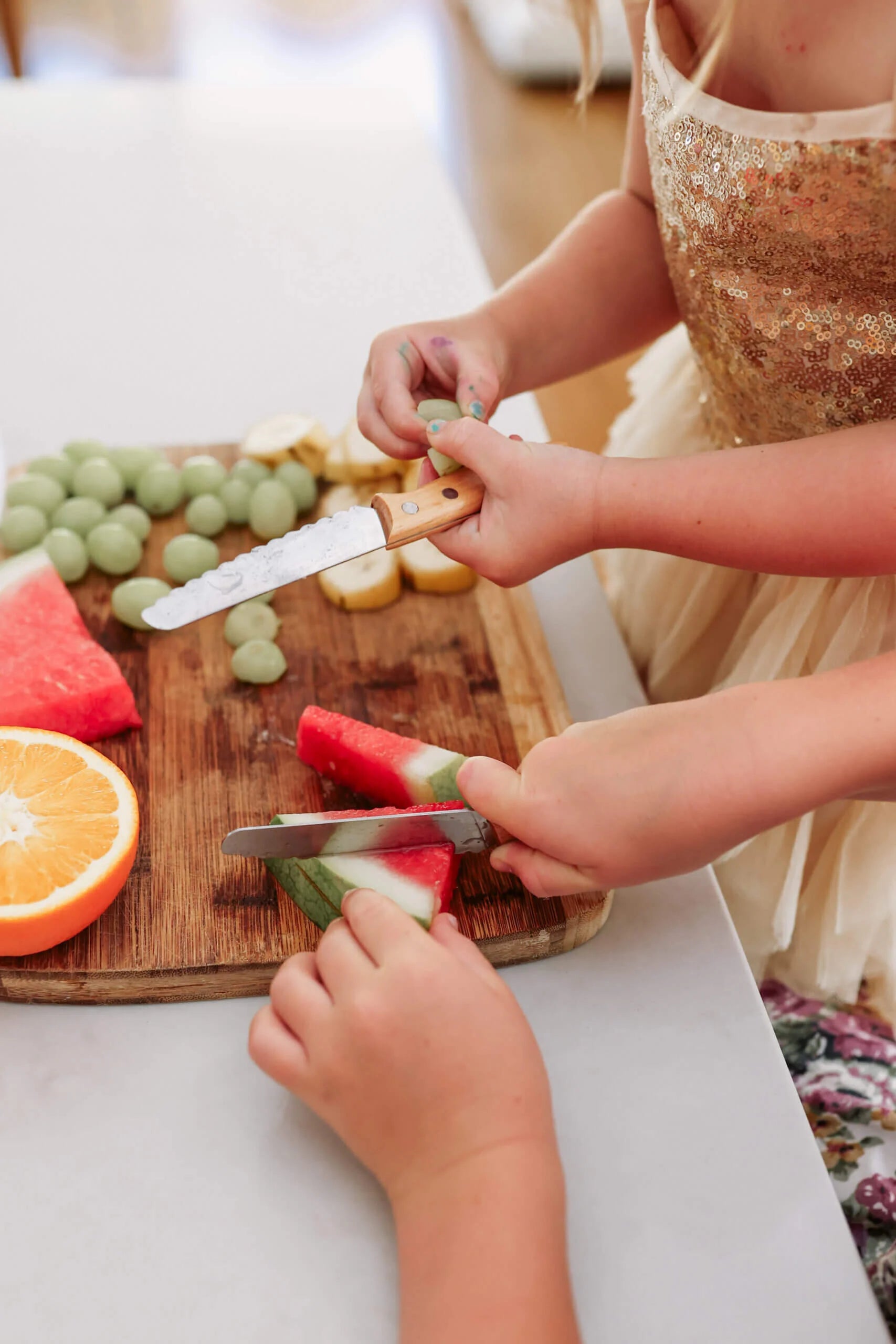 Kiddikutter Child Safe Knife with Wooden Handle - Safe First Knife for Kids Learning to Cook - Perfect for Cutting Fruits, Vegetables & Baking Activities