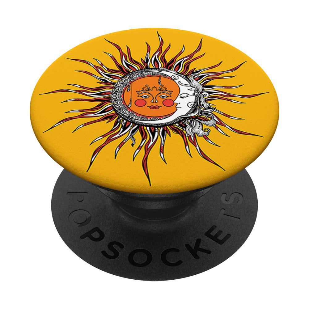 Sun and Moon PopSockets Phone Grip & Stand - Expandable Phone Holder for iPhone, Samsung, Tablets - Perfect for Work, Travel, and Daily Use