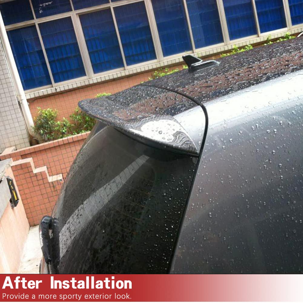Carbon Fiber Roof Spoiler for Volkswagen Golf 6 MK6 (2010-2013) - Rear Window Lip Visor Wind Spoiler Wing - High Gloss Finish - Perfect for Street Racing & Car Shows