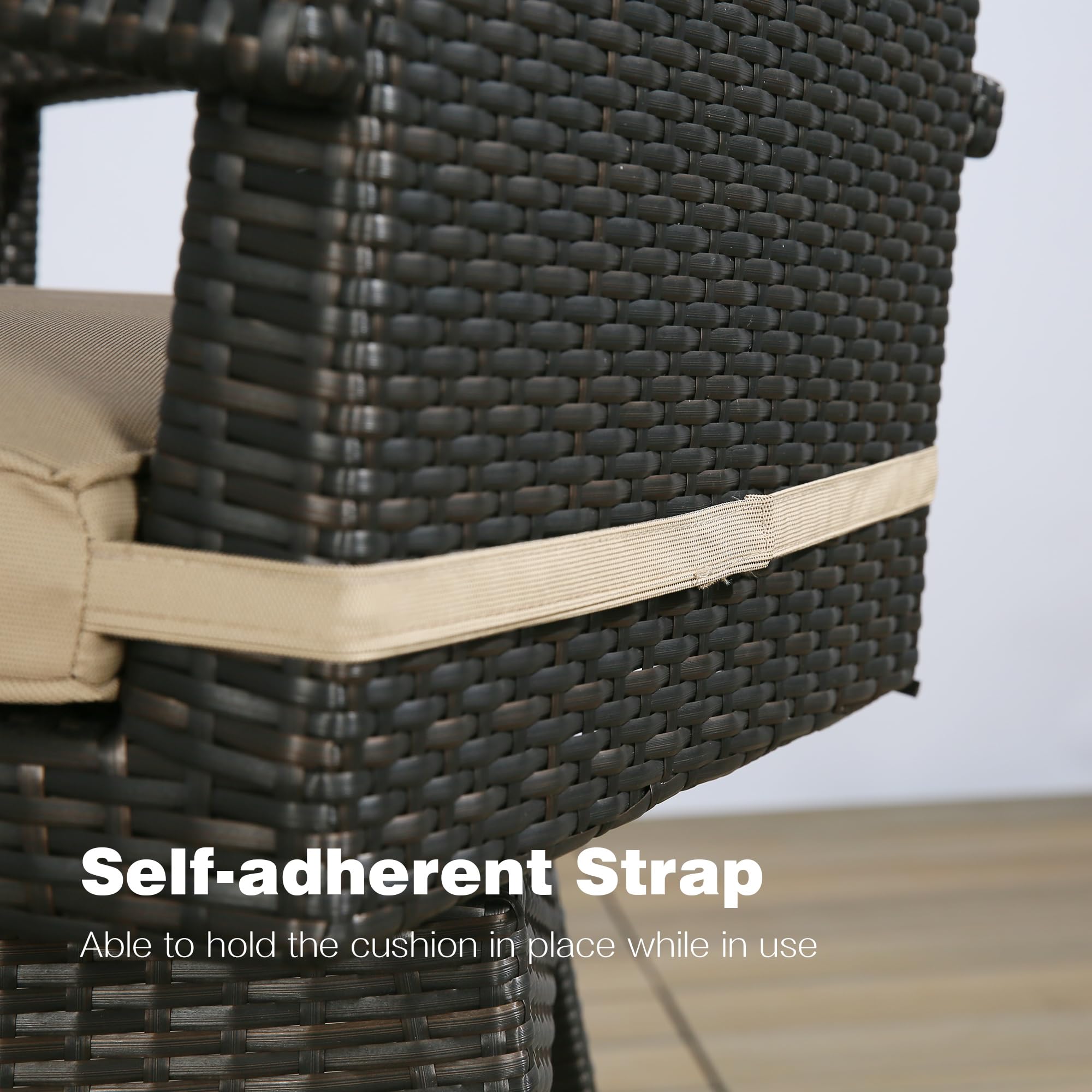 Swivel Wicker Bar Chair with Cushion - Outdoor Patio Bistro Stool, Steel Frame - Perfect for Garden, Poolside, and Backyard Relaxation
