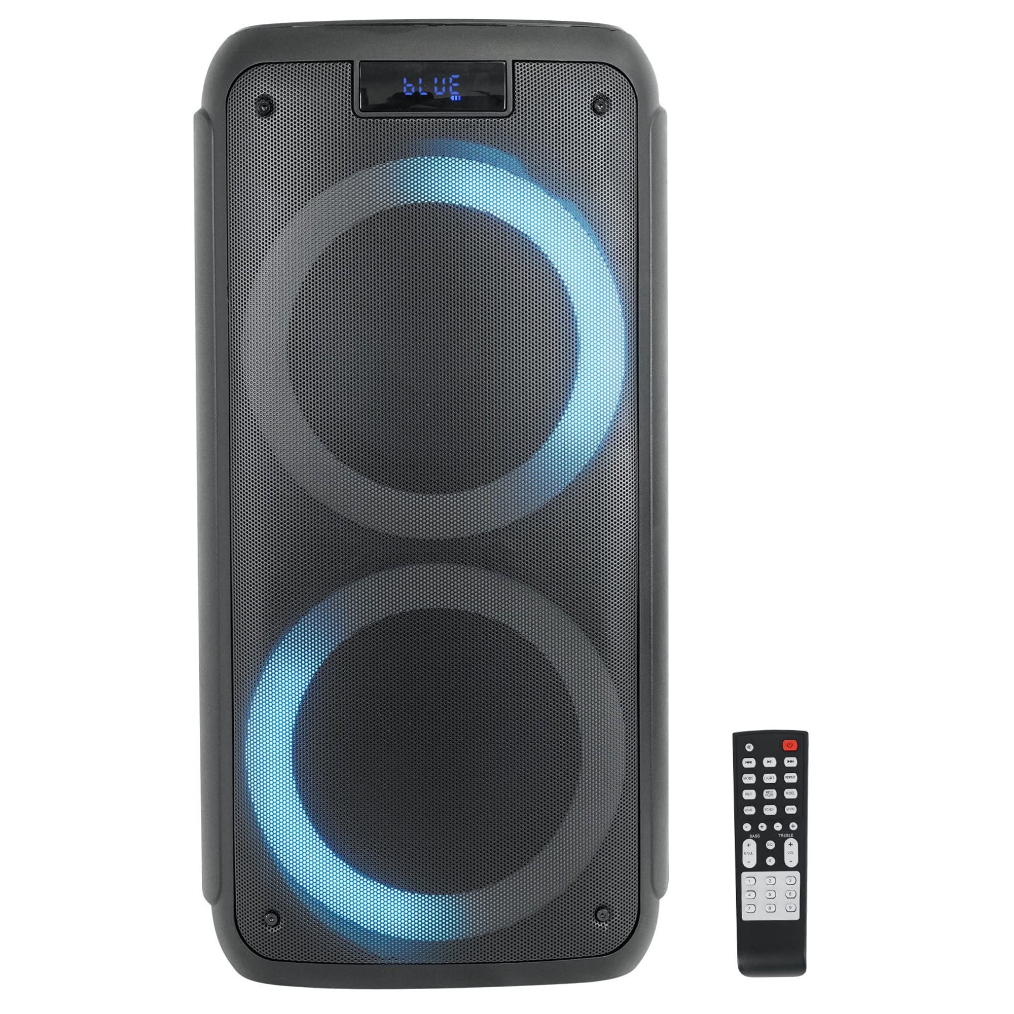 Norcent NSP-26 6.5 Inch Portable Bluetooth Speaker with LED Party Lights - 3600mAh Rechargeable Battery, 5 Hours Playtime, Wireless Outdoor Speaker for Beach, Pool Parties & Camping