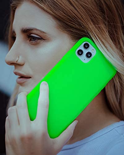 FELONY CASE - iPhone 13 Pro Max Case - Shockproof Protective Cover with Anti-Scratch Microfiber Lining | Premium Liquid Silicone Phone Case for Apple iPhone 13 Pro Max (Neon Green) | Perfect for Outdoor Activities, Travel & Daily Protection