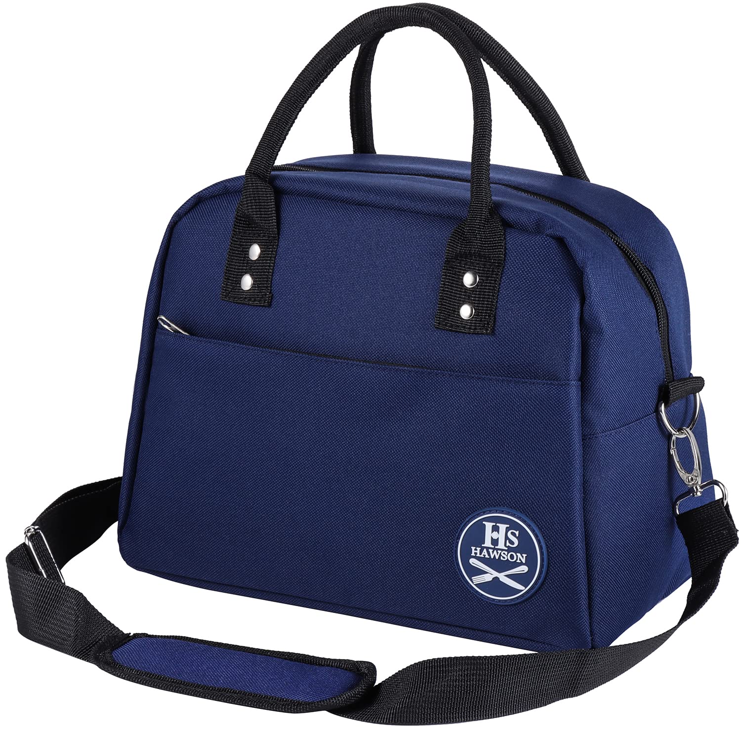 HAWSON Insulated Lunch Bag for Men & Women - Reusable Lunch Box with Adjustable Shoulder Strap, Perfect for Office, School, Picnic & Travel - Keep Food Fresh & Cool (Blue)