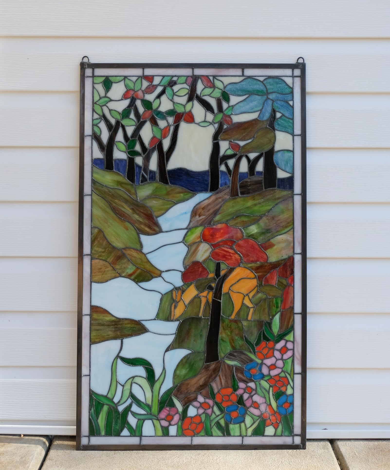 Handcrafted Stained Glass Window Panel - 20.5