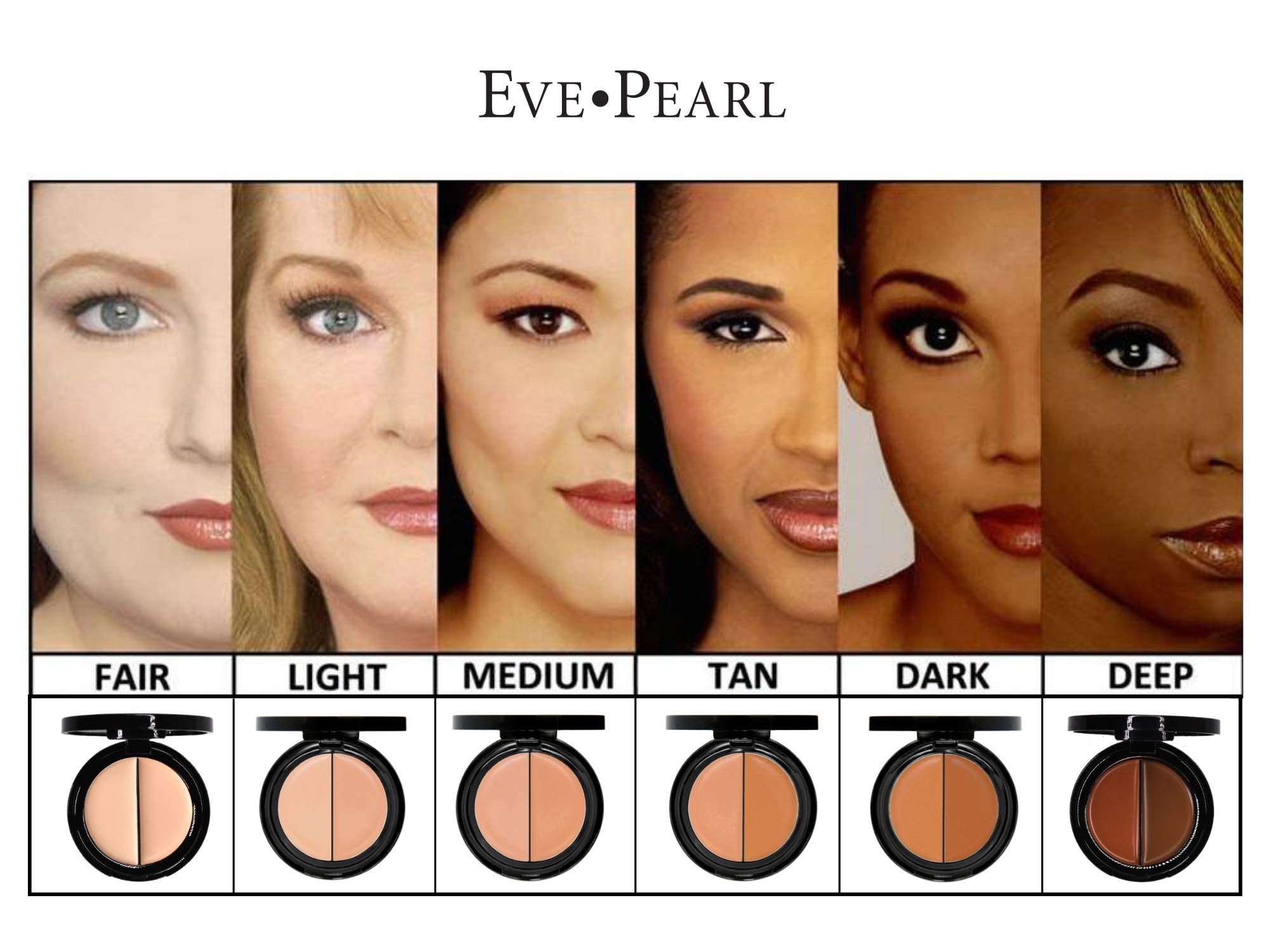 EVE PEARL Face Therapy Cream & Dual Salmon Concealer Makeup Kit with 202 Concealer Blender Brush - Dark Shade | Professional Cosmetic Set for Flawless Coverage & Skin Therapy | Perfect for Daily Makeup, Photo Shoots & Special Occasions