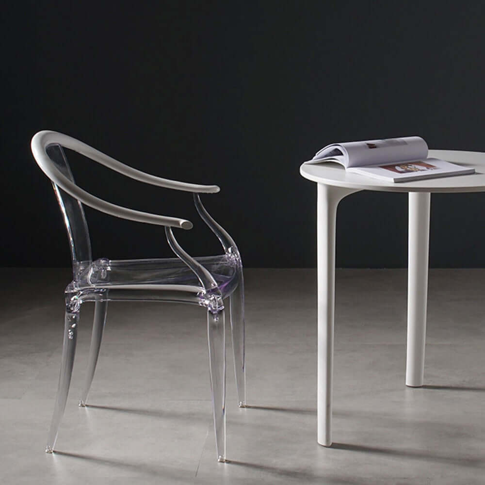 Modern Clear PC Dining Chair - Sturdy & Stylish for Home, Office, Restaurant Use