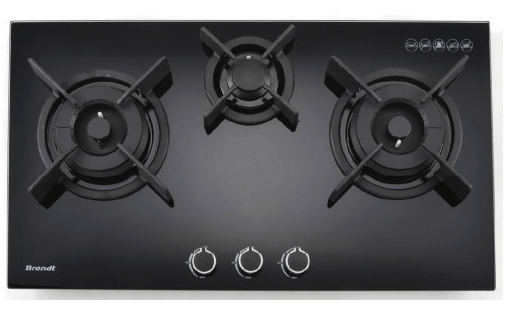 Brandt TG1483B 80cm 3 Burner Built-in Gas Hob - Premium Stainless Steel Cooktop for Modern Kitchens | Perfect for Home Cooking, Entertaining & Professional Chefs
